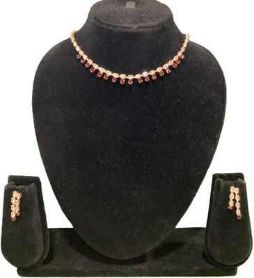 JASH Alloy Pink Jewellery Set(Pack of 1)