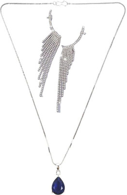 SRK Fashions Alloy Blue, Silver Jewellery Set(Pack of 1)