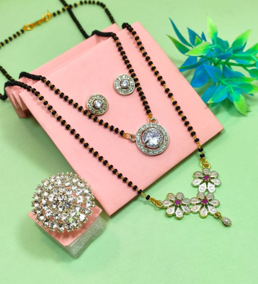 Divyanshi Collection Brass Silver Silver Jewellery Set(Pack of 3)