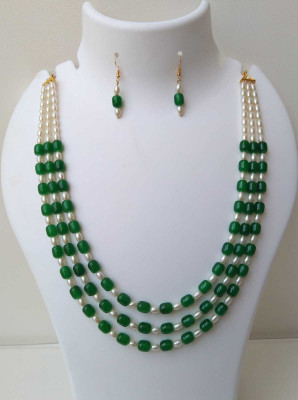 YAMI ENTERPRISES Crystal Green Jewellery Set(Pack of 3)