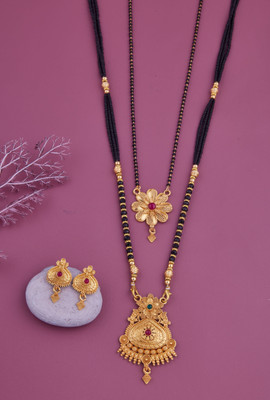 house of common Brass Gold-plated Gold Jewellery Set(Pack of 2)