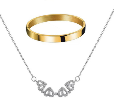 Vipunj Copper Gold-plated, Sterling Silver Silver, Gold Jewellery Set(Pack of 2)