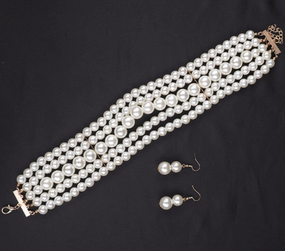 ISLANA Mother of Pearl White Jewellery Set(Pack of 1)