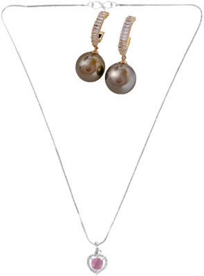 SRK Fashions Alloy Pink, Black Jewellery Set(Pack of 1)