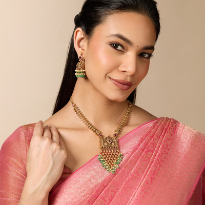 Kushal's Fashion Jewellery Copper Gold-plated Multicolor Jewellery Set(Pack of 3)