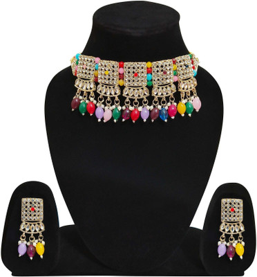 eloise Alloy Gold-plated Multicolor Jewellery Set(Pack of 1)