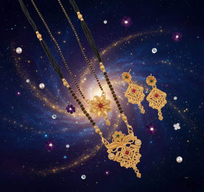 Rasadiya Brass Gold-plated Gold Jewellery Set(Pack of 1)