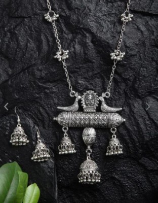 HELLAFASHION Oxidised Silver Sterling Silver Silver Jewellery Set(Pack of 1)