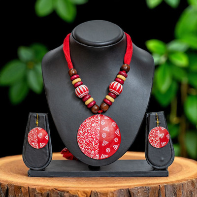 SHILPOGRAM Terracotta Red Jewellery Set(Pack of 1)