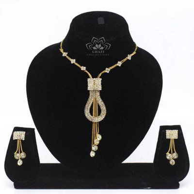 PARMESHWAR IMITATION Crystal Gold-plated Multicolor Jewellery Set(Pack of 1)