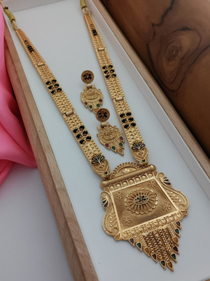Niva Fashion Brass Gold-plated Gold Jewellery Set(Pack of 1)