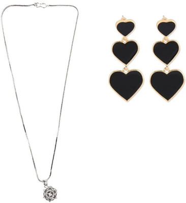 asthacollection Stone Silver, Black Jewellery Set(Pack of 1)