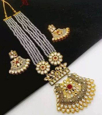 SHYAM Alloy Gold-plated Grey Jewellery Set(Pack of 1)