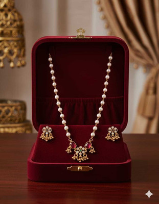 Diyaana Alloy Gold-plated Gold Jewellery Set(Pack of 1)