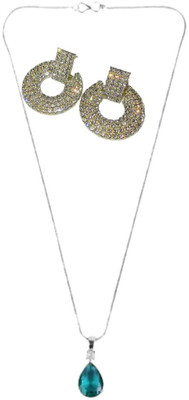 SRK Fashions Alloy Green, Silver Jewellery Set(Pack of 1)
