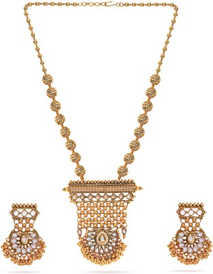 MARU JEWEL Brass Gold-plated Gold Jewellery Set(Pack of 3)