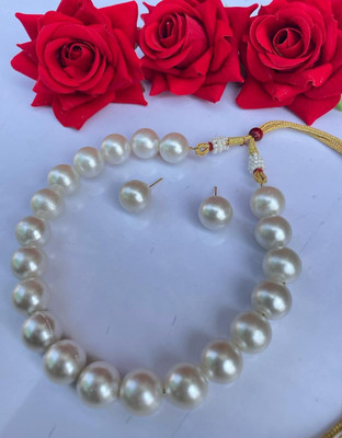 prime shopy Mother of Pearl White Jewellery Set(Pack of 1)