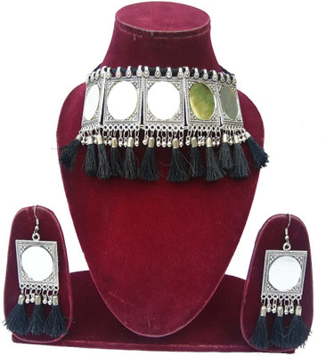 Uniquedezines Oxidised Silver Silver Black, Silver Jewellery Set(Pack of 1)