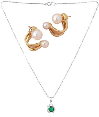 SRK Fashions Alloy Green, Gold Jewellery Set(Pack of 1)