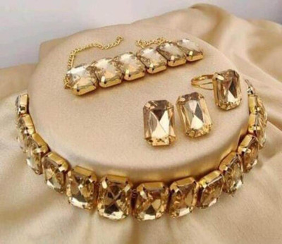 SAIRAM TEX FAB Brass, Copper Gold-plated Gold Jewellery Set(Pack of 1)