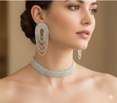 Tarannum fashion store Alloy Silver Silver Jewellery Set(Pack of 1)