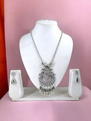 Yaari Collections Oxidised Silver Silver Jewellery Set(Pack of 3)