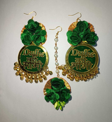 FASHIONINSTA Alloy Green, Gold Jewellery Set(Pack of 1)