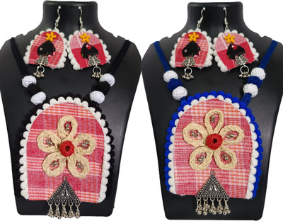 Loknath Handcraft Jute Multicolor Jewellery Set(Pack of 2)