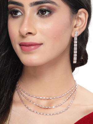 Studio Sukkhi Alloy Copper Rose Gold Jewellery Set(Pack of 3)