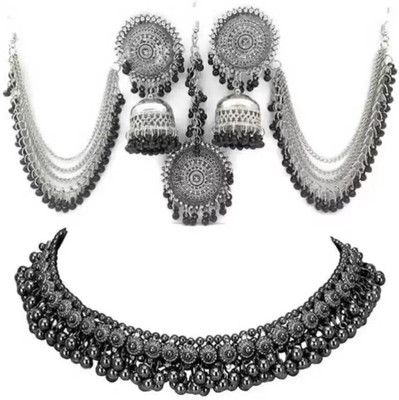 COSMO DUST JEWELLERY WITH DEVICE Oxidised Silver Sterling Silver Silver Jewellery Set(Pack of 1)