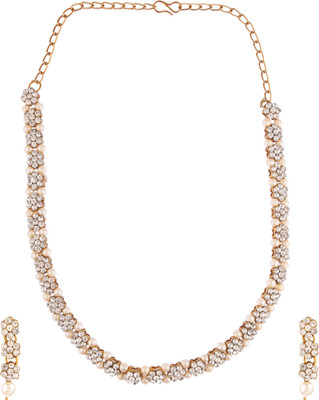 CATALYST Alloy Gold-plated White Jewellery Set(Pack of 2)