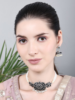 DEGHLAM Alloy Black Jewellery Set(Pack of 1)
