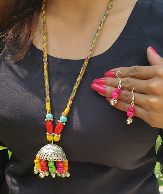 advika creations india Metal Multicolor Jewellery Set(Pack of 1)