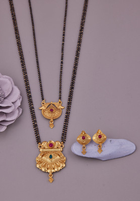 house of common Brass Gold-plated Gold Jewellery Set(Pack of 3)