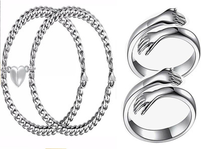 NICELIFE COLLECTIONS Stainless Steel Sterling Silver Silver Jewellery Set(Pack of 1)