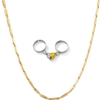 Vedansh Brass, Stainless Steel Sterling Silver Silver, Gold Jewellery Set(Pack of 2)