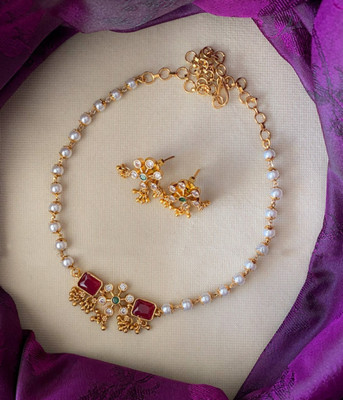 TONOLIKA Alloy Gold-plated, Brass Gold Jewellery Set(Pack of 3)