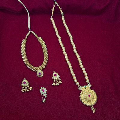 Swaroop Designer Copper Gold-plated Gold Jewellery Set(Pack of 1)
