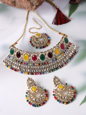 Sukkhi Alloy Gold-plated Multicolor Jewellery Set(Pack of 4)