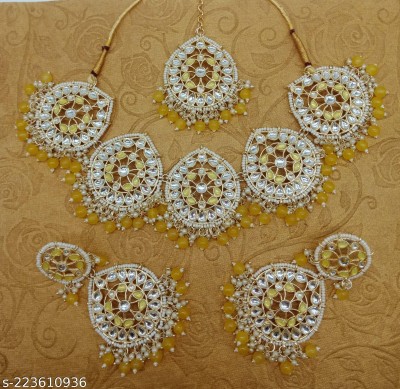 NMimitation Brass Gold-plated Yellow Jewellery Set(Pack of 1)