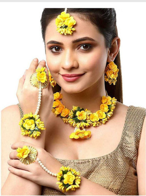 RAJASTHANI GAHANA Plastic Yellow Jewellery Set(Pack of 1)