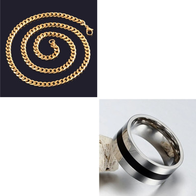 MAATRCHAAYA Stainless Steel Gold-plated, Sterling Silver Gold, Silver Jewellery Set(Pack of 2)