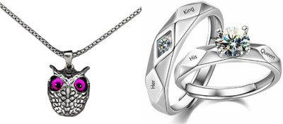 ruby collection Alloy Silver, Silver Jewellery Set(Pack of 2)