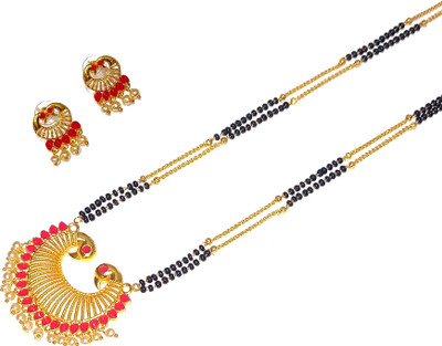 Shrungarika Alloy Gold-plated Black, Gold Jewellery Set(Pack of 1)