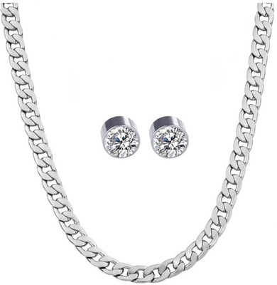 Juneja Enterprises Stainless Steel Silver Jewellery Set(Pack of 1)
