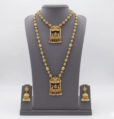 Bridal Jewel Alloy Gold Jewellery Set(Pack of 4)