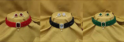 SHRISHTI FASHION Alloy Gold-plated Multicolor Jewellery Set(Pack of 3)