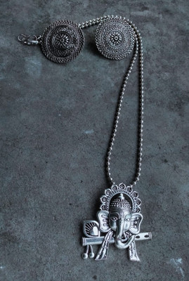 MS Creation Brass, Sterling Silver, Alloy Brass, Silver Silver Jewellery Set(Pack of 1)