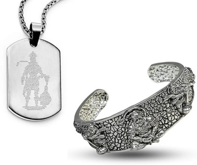 Uniqon Stainless Steel Black, Silver Jewellery Set(Pack of 2)