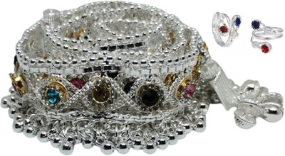 BHAWANA COLLECTION Alloy Silver Silver Jewellery Set(Pack of 4)